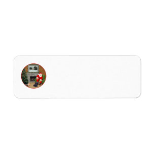 Happy Scottish Terrier & Santa Return Address Label