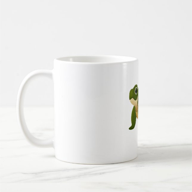 Happy Sea Turtle A Joyful Splash of Art Coffee Mug (Left)