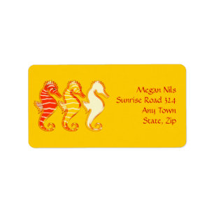 Happy Seahorses Address Label