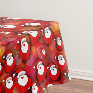 Happy Seamless Santa Claus Pattern Tablecloth