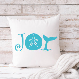 Happy Seashore   Beach Christmas Joy Cushion