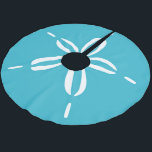 Happy Seashore | Beach Sand Dollar Christmas Brushed Polyester Tree Skirt<br><div class="desc">Beach theme Christmas tree skirt features a tropical turquoise and white sand dollar seashell design. Perfect for beach and sea lovers,  and coastal Christmas decor themes. Original artwork KL Stock.</div>