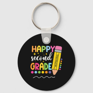 Happy Second Grade First Day Of School Back To Sch Key Ring