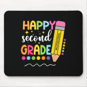 Happy Second Grade First Day Of School Back To Sch Mouse Pad