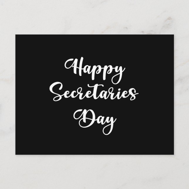 Happy Secretaries day. Administrative professional Postcard (Front)