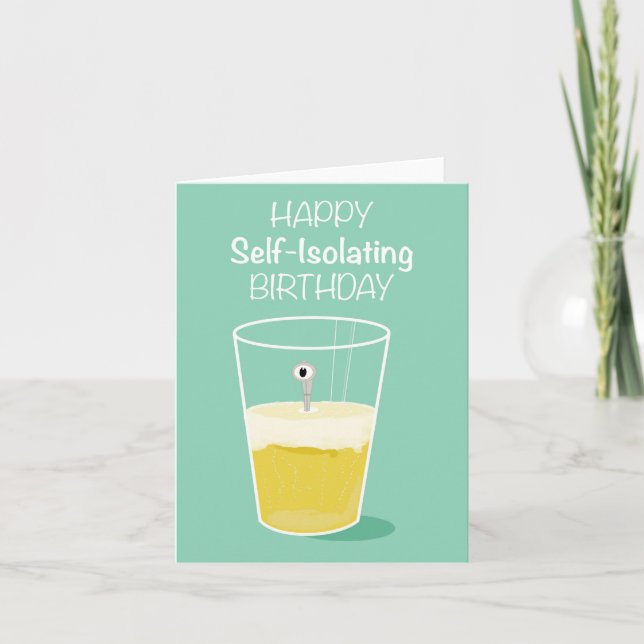 Happy Self Isolation Birthday Card (Front)