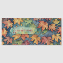 Happy September Magnetic Card