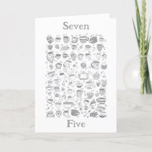 Happy Seven-tea-fifth Birthday Card