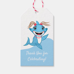 Happy Shark Family Тhank You Gift Tags