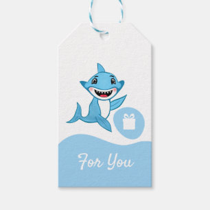Happy Shark Family Gift Tags