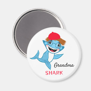 Happy Shark Family Grandma Shark Magnet