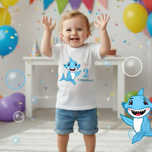 Happy Shark Family Level Two Baby T-Shirt