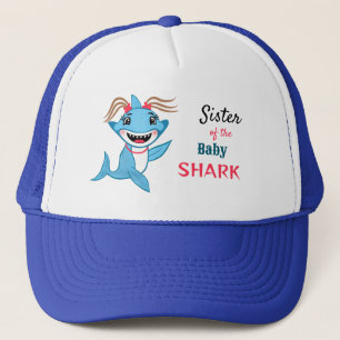 Happy Shark Family Sister Shark Trucker Hat