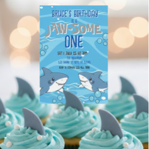 Happy Shark Jaw-Some One birthday Invitation