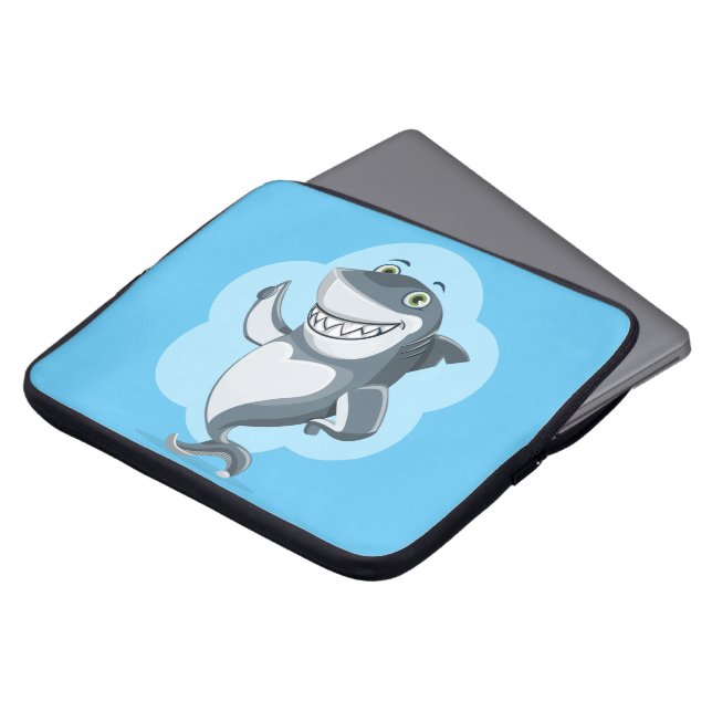 Happy shark laptop sleeve (Front Top)