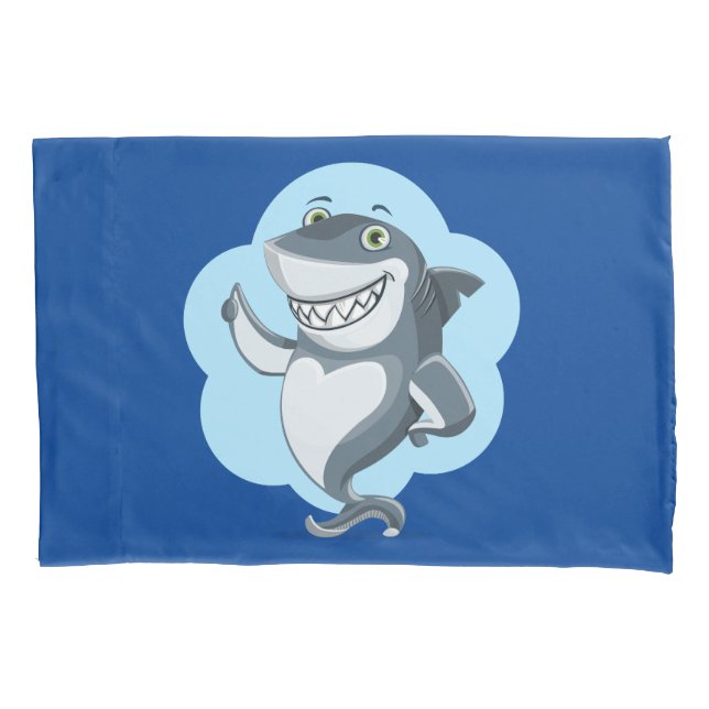 Happy shark pillowcase (Front)