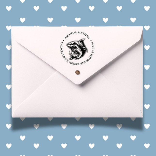 Happy Shark Theme Self-inking Stamp (perfect for kids’ crafts, schoolwork, and creative projects. Order yours today!)