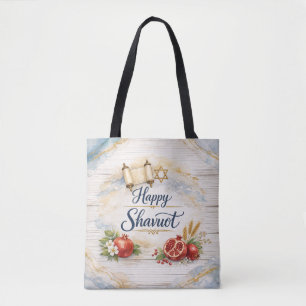 Happy Shavuot, Feast of Weeks, Chag Shavuot Sameac Tote Bag