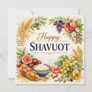 Happy Shavuot, Happy Greeting Card and Postcard