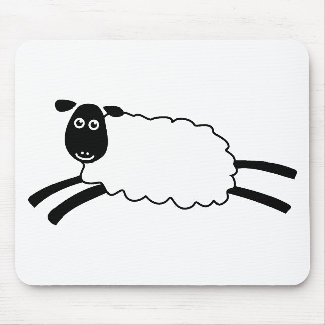 Happy Sheep Mouse Pad (Front)