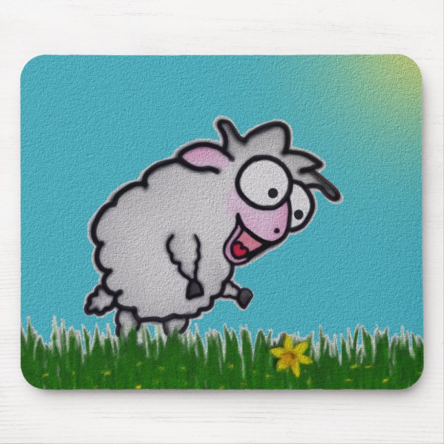 Happy Sheep Mousepad (Front)