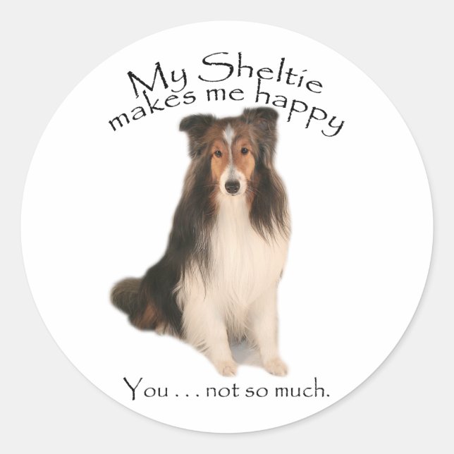 Happy Sheltie Sticker (Front)