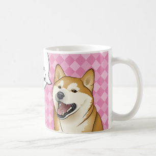 Happy Shiba Inu Japanese "Dogs are Love" Coffee Mug