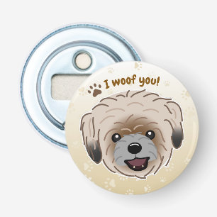 Happy Shih Tzu Dog Lover I Woof You Paws Bottle Opener
