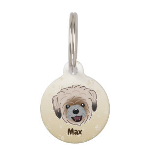 Happy Shih Tzu Dog Lover I Woof You Paws Pet Tag
