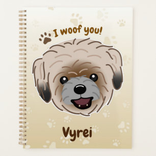 Happy Shih Tzu Dog Lover I Woof You Paws Planner
