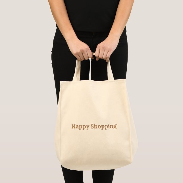 Happy Shopping Printed for Shopper Grocery Luggage Tote Bag (Front (Product))