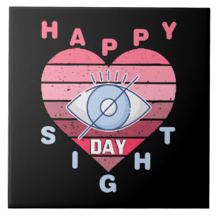 Happy Sight Day Ceramic Tile
