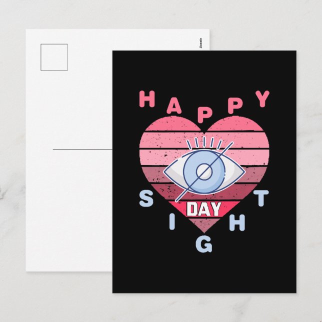 Happy Sight Day Holiday Postcard (Front/Back)