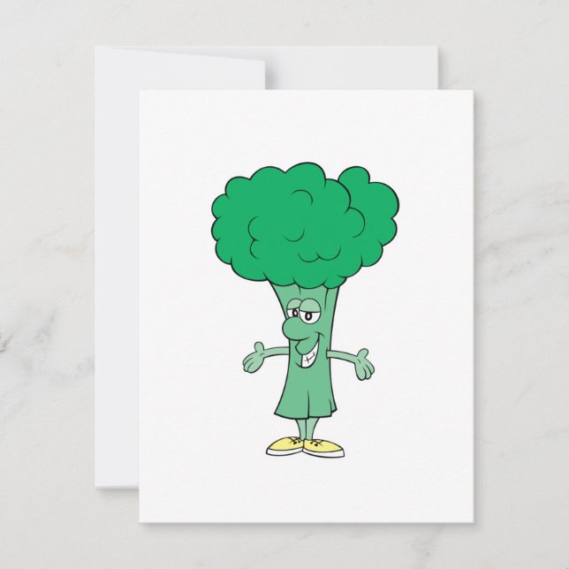 happy silly broccoli cartoon (Front)