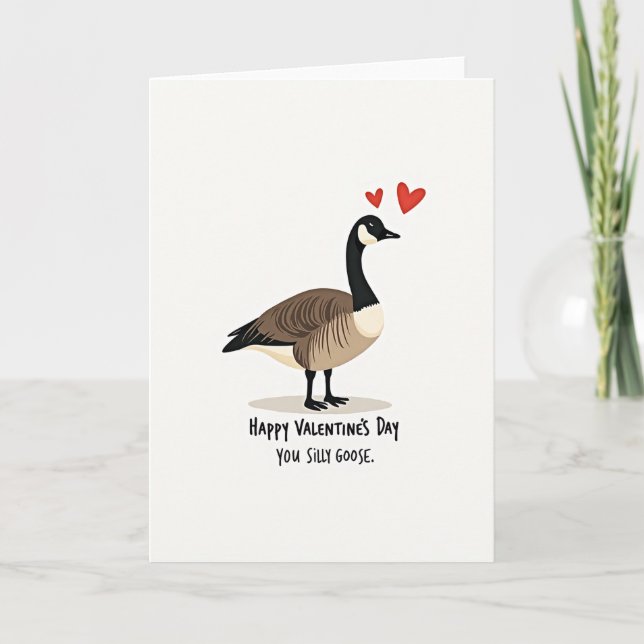 Happy Silly Goose Valentines Card (Front)