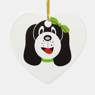 Happy silly puppy custom ornament