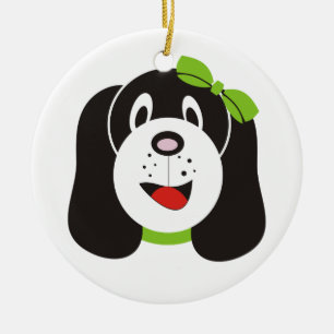 Happy silly puppy custom ornament
