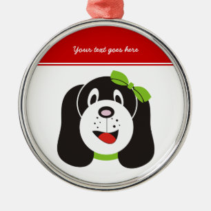 Happy silly puppy custom ornament