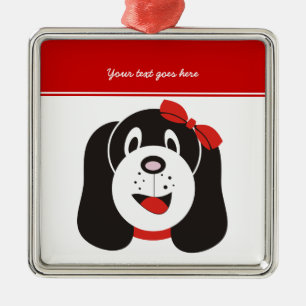 Happy silly puppy custom ornament