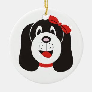 Happy silly puppy custom ornament