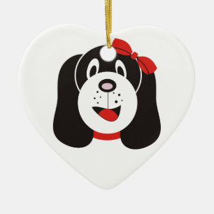 Happy silly puppy custom ornament