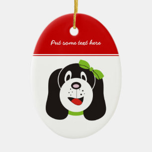 Happy silly puppy custom ornament