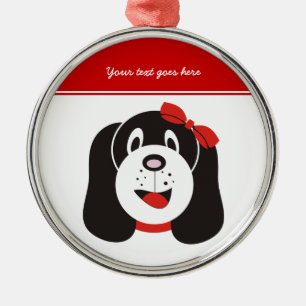 Happy silly puppy custom ornament