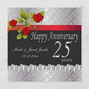 Happy Silver Anniversary   25 Years Invitation