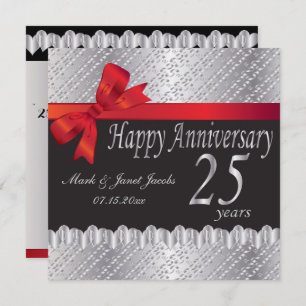 Happy Silver Anniversary   25 Years Invitation