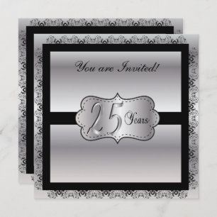 Happy Silver Anniversary 25 Years Invitation