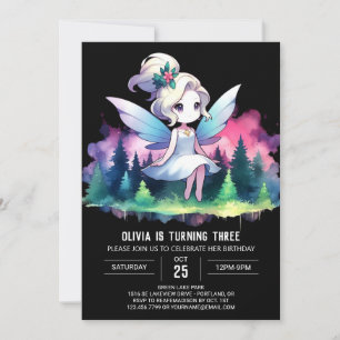 Happy Simple Fairy Birthday Invitation