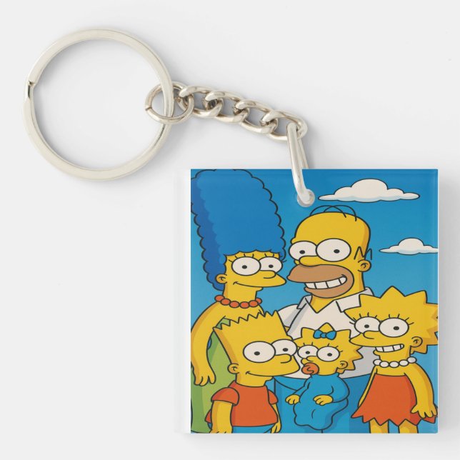 Happy Simpsons Family Fun Key Ring (Front)