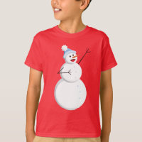 Happy Singing Snowman Kids Dark Long Sleeve