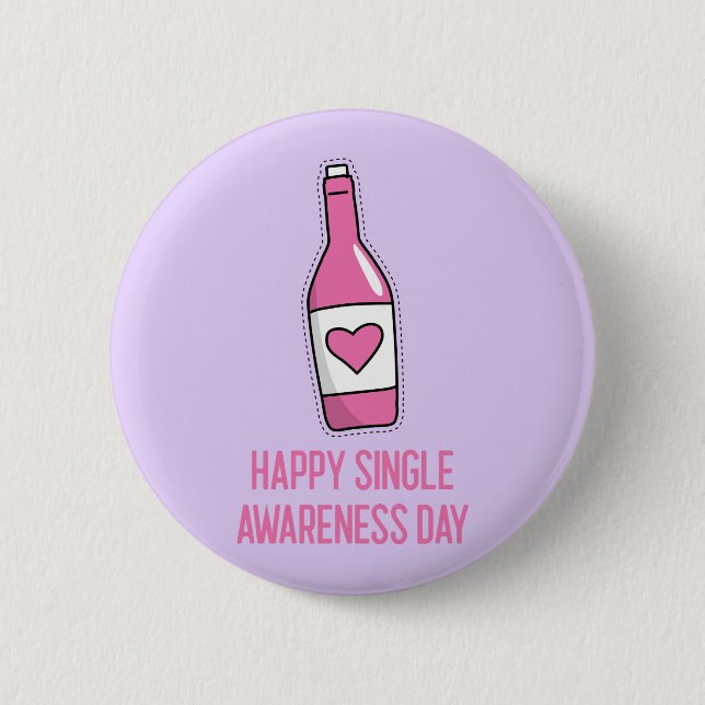 Happy Single Awareness Day Button (Front)